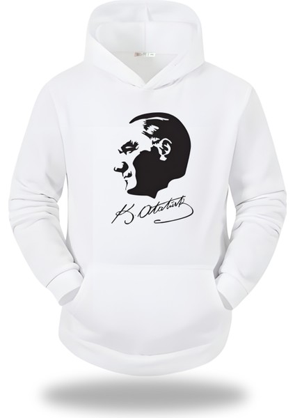 Atatürk Görselli Kapşonlu Unisex Sweatshirt 796