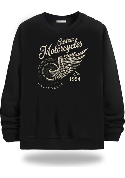 Motorcycles Bisiklet Yaka Unisex Sweatshirt 16