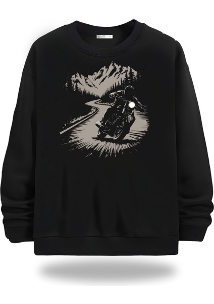 Motorcycles Bisiklet Yaka Unisex Sweatshirt 21