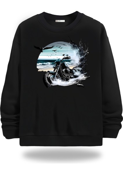 Motorcycles Bisiklet Yaka Unisex Sweatshirt 29