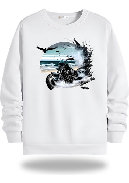 Motorcycles Bisiklet Yaka Unisex Sweatshirt 29