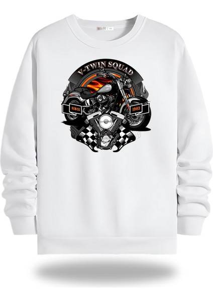 Motorcycles Bisiklet Yaka Unisex Sweatshirt 184