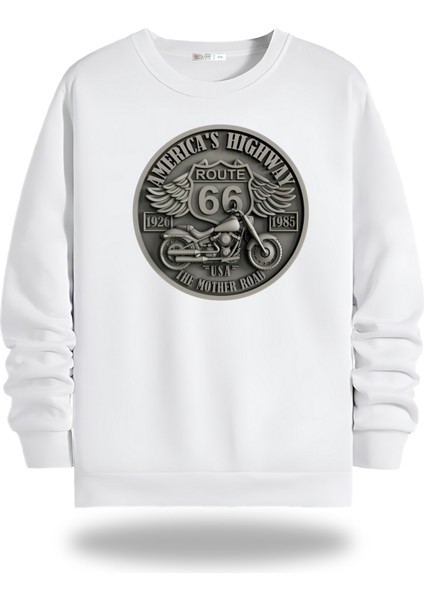 Motorcycles Bisiklet Yaka Unisex Sweatshirt 887