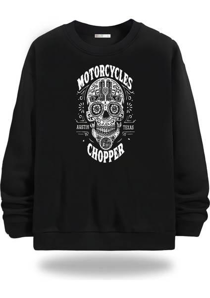 Motorcycles Bisiklet Yaka Unisex Sweatshirt 893
