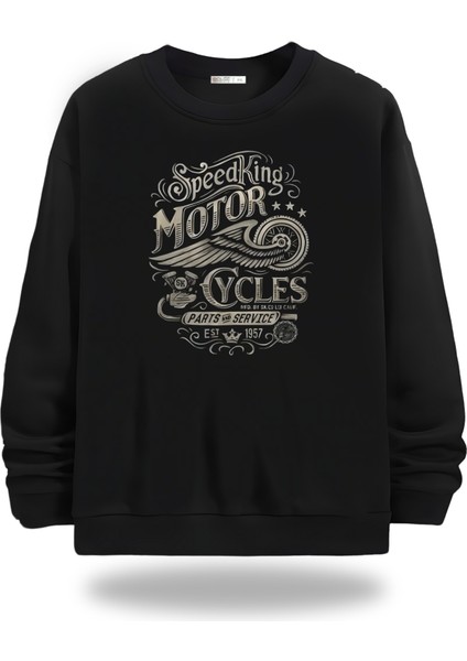 Motorcycles Bisiklet Yaka Unisex Sweatshirt 909