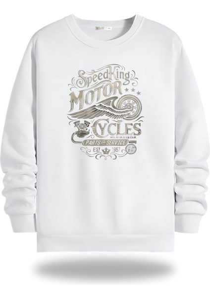 Motorcycles Bisiklet Yaka Unisex Sweatshirt 909