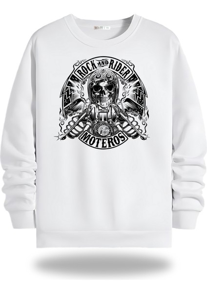 Motorcycles Bisiklet Yaka Unisex Sweatshirt 882