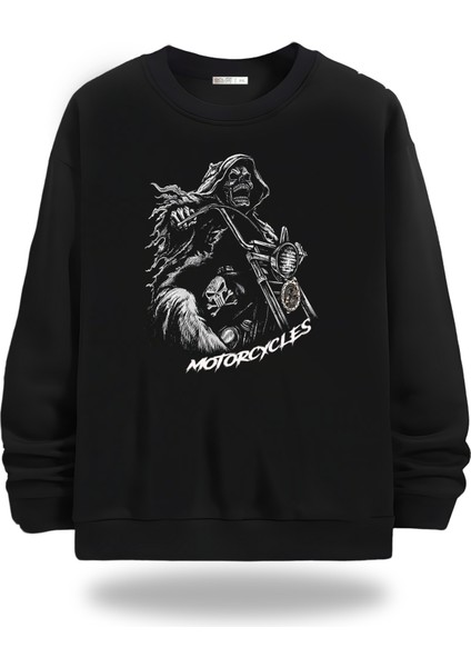 Motorcycles Bisiklet Yaka Unisex Sweatshirt 892