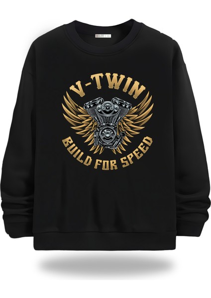 Motorcycles Bisiklet Yaka Unisex Sweatshirt 955