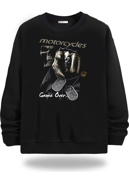 Motorcycles Bisiklet Yaka Unisex Sweatshirt 901