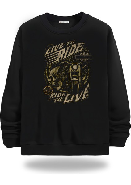 Motorcycles Bisiklet Yaka Unisex Sweatshirt 936