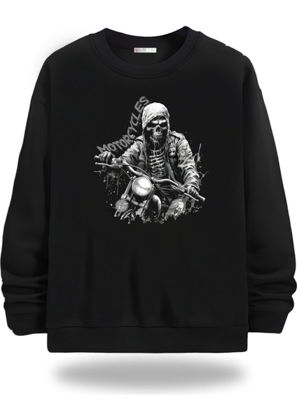 Motorcycles Bisiklet Yaka Unisex Sweatshirt 903