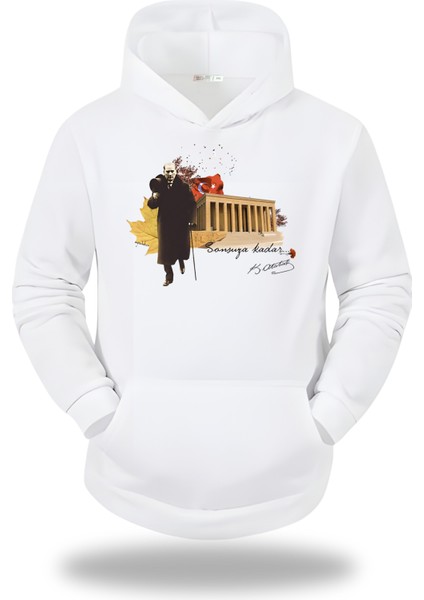 Atatürk Görselli Kapşonlu Unisex Sweatshirt 802