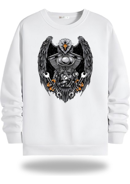 Motorcycles Bisiklet Yaka Unisex Sweatshirt 225