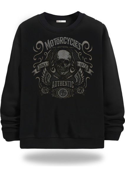 Motorcycles Bisiklet Yaka Unisex Sweatshirt 941