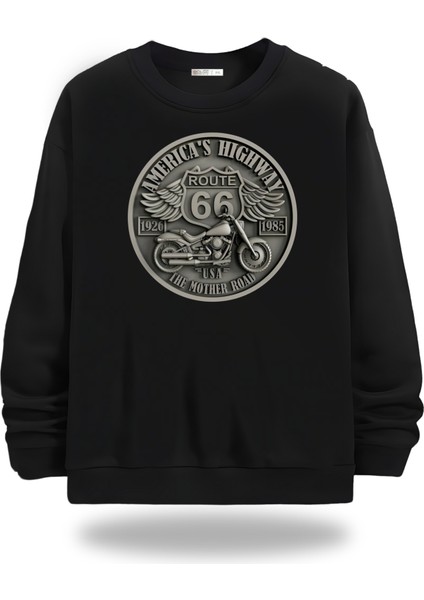 Motorcycles Bisiklet Yaka Unisex Sweatshirt 887