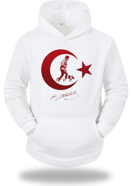 Atatürk Görselli Kapşonlu Unisex Sweatshirt 795