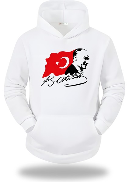 Atatürk Görselli Kapşonlu Unisex Sweatshirt 798