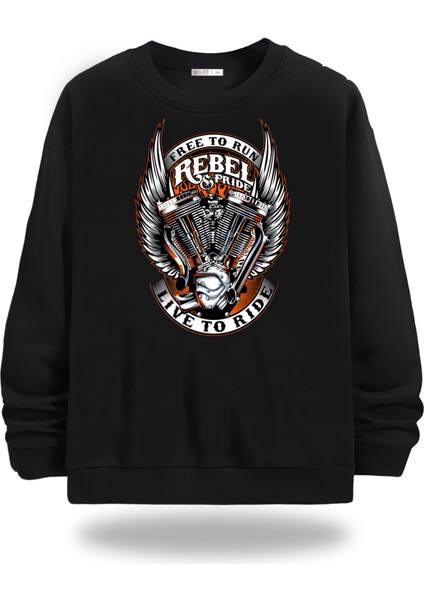 Motorcycles Bisiklet Yaka Unisex Sweatshirt 264
