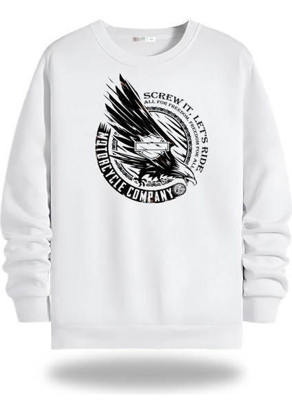 Motorcycles Bisiklet Yaka Unisex Sweatshirt 908