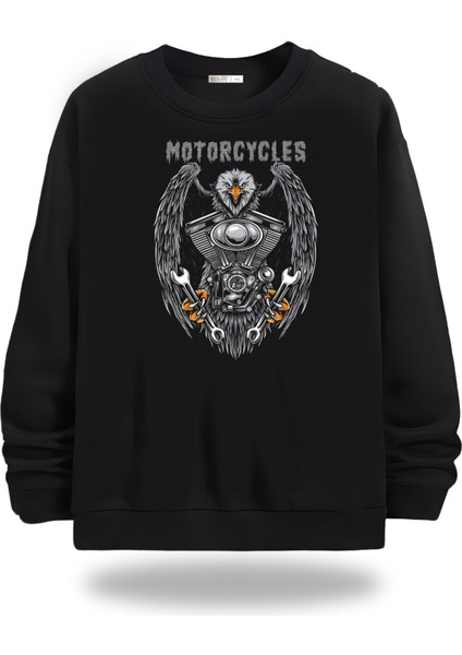 Motorcycles Bisiklet Yaka Unisex Sweatshirt 886