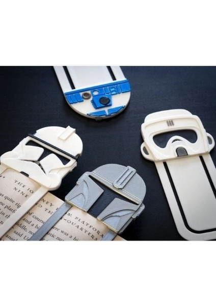 Nana Art Star Wars Karakter Temalı Kitap Ayraçları – R2D2, Stormtrooper, Mandalorian 4'lü Set