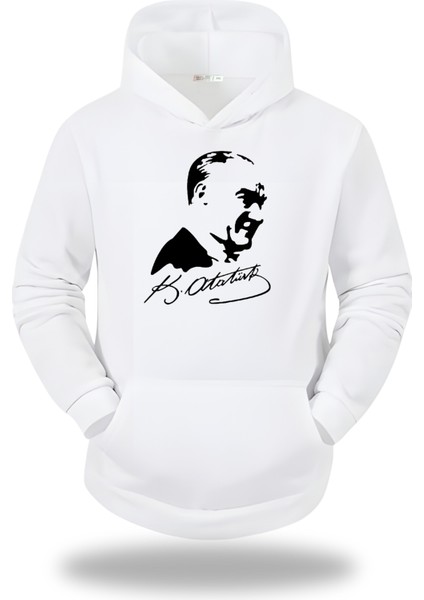 Atatürk Görselli Kapşonlu Unisex Sweatshirt 791