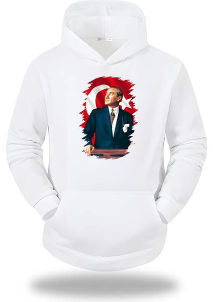 Atatürk Görselli Kapşonlu Unisex Sweatshirt 810