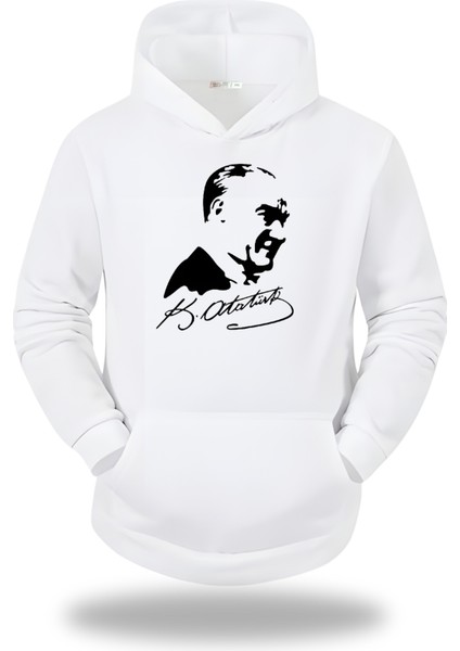 Atatürk Görselli Kapşonlu Unisex Sweatshirt 791