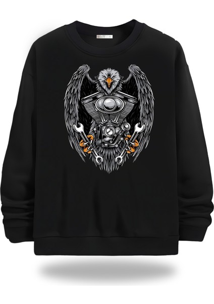 Motorcycles Bisiklet Yaka Unisex Sweatshirt 225