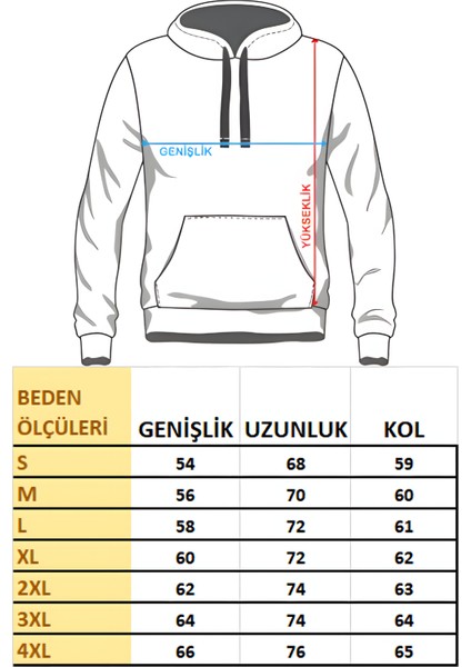 Atatürk Görselli Kapşonlu Unisex Sweatshirt 810