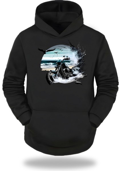 Motorcycles Kapşonlu Unisex Sweatshirt 29