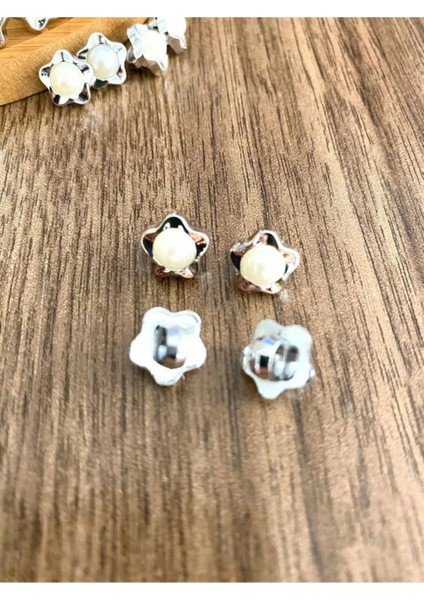 11 mm Ayaklı Nikel Metalize Incili Yıldız Düğme(15 Adet) fiyatları