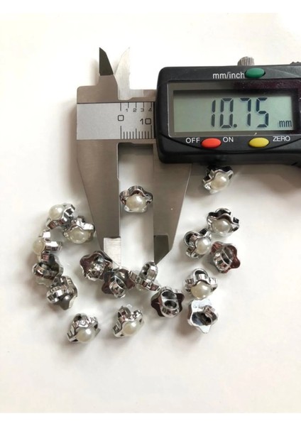 11 mm Ayaklı Nikel Metalize Incili Yıldız Düğme(15 Adet) modelleri