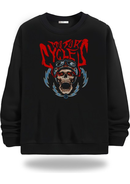Motorcycles Bisiklet Yaka Unisex Sweatshirt 877