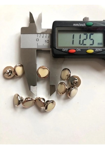 11,5 mm Ayaklı Gold Metalize Kalp Düğme(20 Adet) modelleri