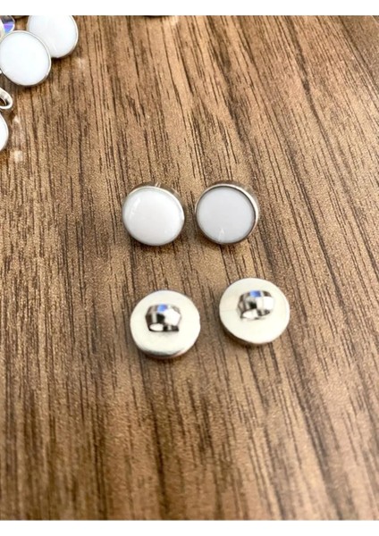 11,5 mm Beyaz Ayaklı Metalize Nikel Düğme(20 Adet) fiyatları
