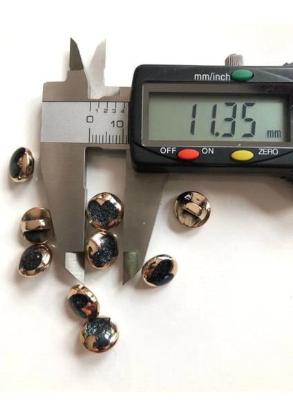 11,5 mm Gold Metalize Siyah Ayaklı Düğme(20 Adet) modelleri