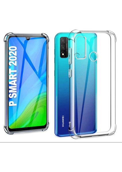 Huawei P Smart 2020 Darbe Emici Lux Şeffaf Silikon Kılıf