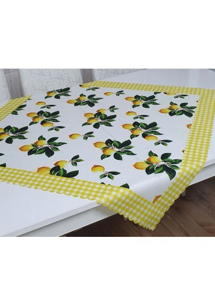 Baskılı Limon Desen Fiskos Örtüsü 95 X 95 Cm