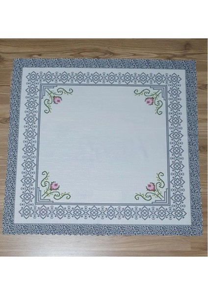 Lale Kanevice Desen Baskılı Fiskos Örtüsü 95x95 Cm modelleri
