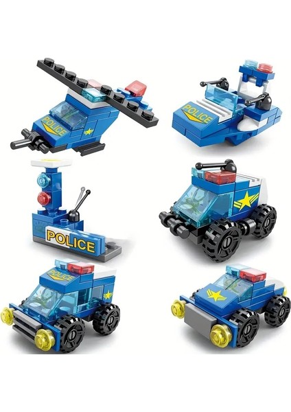 Polis Merkezi 3D Buldıng Blocks 147 Parça 6+ Yaş Polis Araçları Eğitici Bloklar Hediye fiyatları
