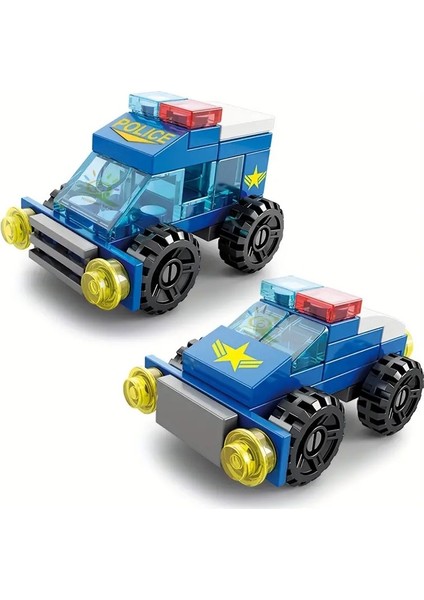 Polis Merkezi 3D Buldıng Blocks 147 Parça 6+ Yaş Polis Araçları Eğitici Bloklar Hediye modelleri