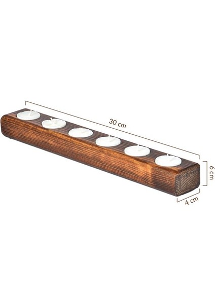 Ahşap Mumluk 6’lı