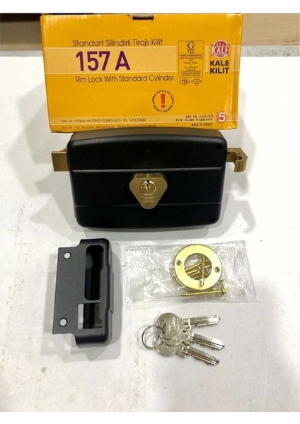 157A Kale Standart Silindirli Tirajlı Kilit 14 cm 70 mm Dış Kapı Kilidi modelleri