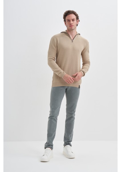 Caz 3026 Yarım Fermuarlı Dik Yaka Erkek Triko Kazak fiyatları