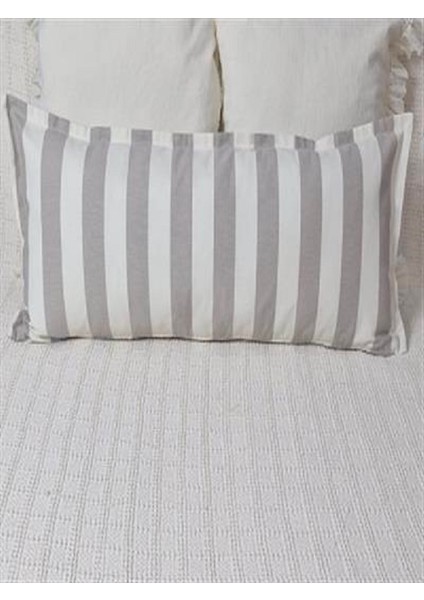 Kalın Çizgili Duck Keten Kırlent