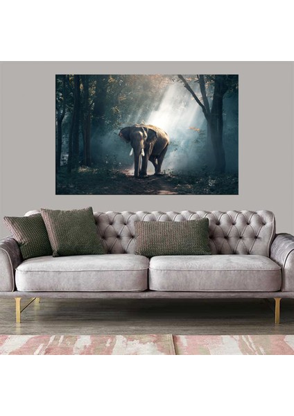 Dekoratif Baskı Fil Kanvas Tablo