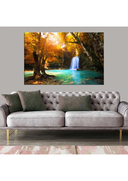 Dekoratif Baskı Şalale ve Balıklar Kanvas Tablo