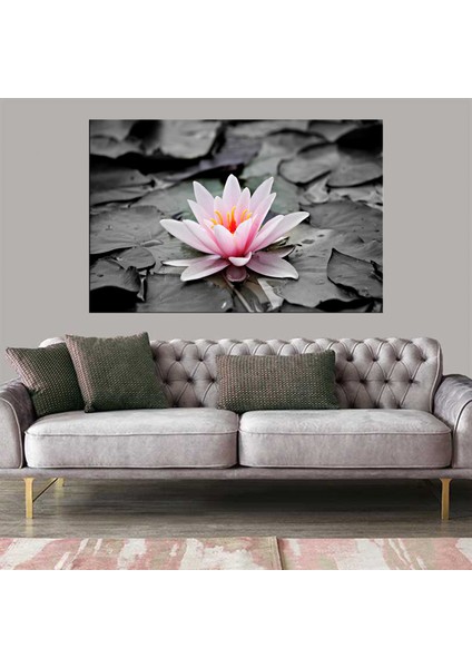 Dekoratif Baskı Suda Çiçek Kanvas Tablo